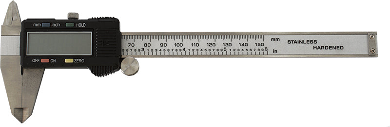 vernier digital 150mm memory hold s/steel 0.01mm acc. metric / inch