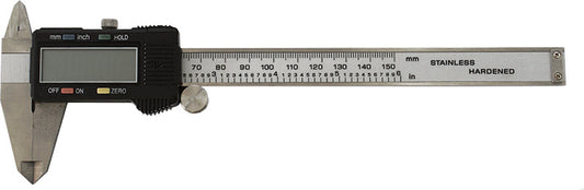 vernier digital 150mm memory hold s/steel 0.01mm acc. metric / inch