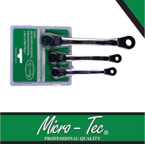 Micro-Tec Wrench 4 In 1 Ratchet 3Pc