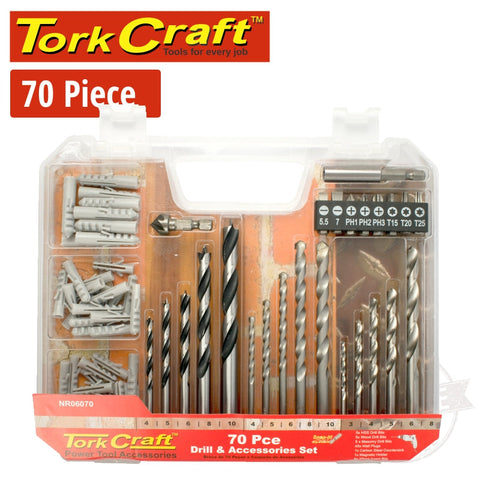 Tork Craft Drill Saw Set Hss Tin.Coated 3-4-5-6-8