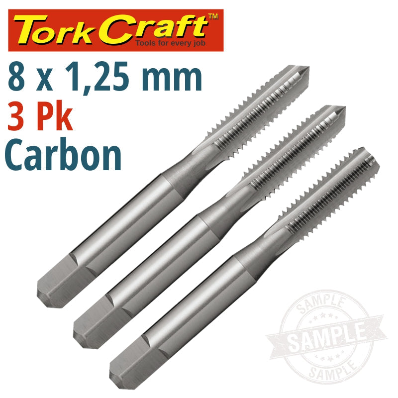 Taps Carb.Steel 8X1.25Mm 3/Pk freeshipping - Africa Tool Distributors