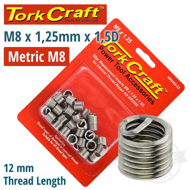 Thread Repair Kit M8 X 1.25 X 1.5D Repl. Inserts For Nr5008 freeshipping - Africa Tool Distributors