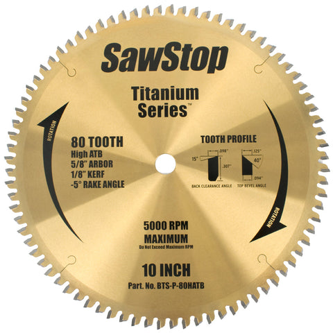 Sawstop 80T Combination Saw Blade Titanium Series freeshipping - Africa Tool Distributors