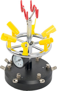 Air Craft Air Brush Stand (6) 6 Ports & Pressure Gauge