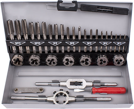 Tork Craft Tap And Die Set 32Pce 3-12Mm Hss In Steel Case freeshipping - Africa Tool Distributors