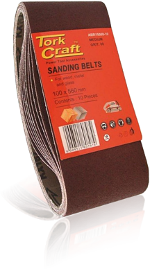 sanding belt 65 x 410mm 60 grit 10/pack