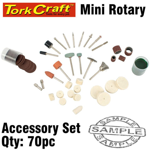 Tork Craft Mini Rotary Accessory Set 70Pc freeshipping - Africa Tool Distributors