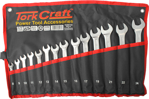 Tork Craft 14pcs combination spanner set 8-24mm