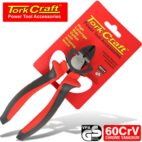 Tork Craft Side/Diagonal Cutter High Leverage Crv 160Mm W/Stripping Notch freeshipping - Africa Tool Distributors