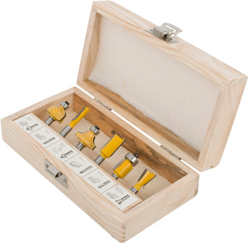 Tork Craft ROUTER BIT SET 6PCE WOODEN BOX