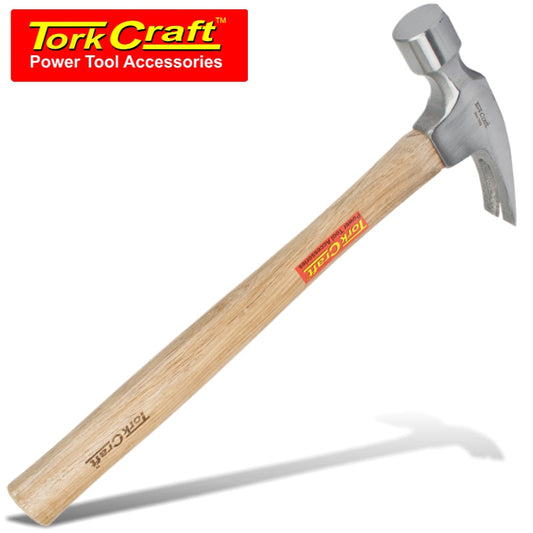 Tork Craft Hammer Claw 700G (24Oz) Wooden Handle 280Mm & Full Pol Head freeshipping - Africa Tool Distributors