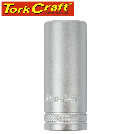 Socket 14Mm 1/4' Dr Deep Socket Crv 12 Point