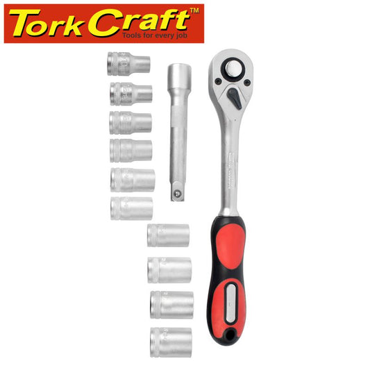 Socket & Ratchet Set 12Pc 1/2' Drive 12 Crv 12 Point