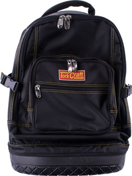 tool backpack black with rubber base 65 x 20 x 40cm tork craft
