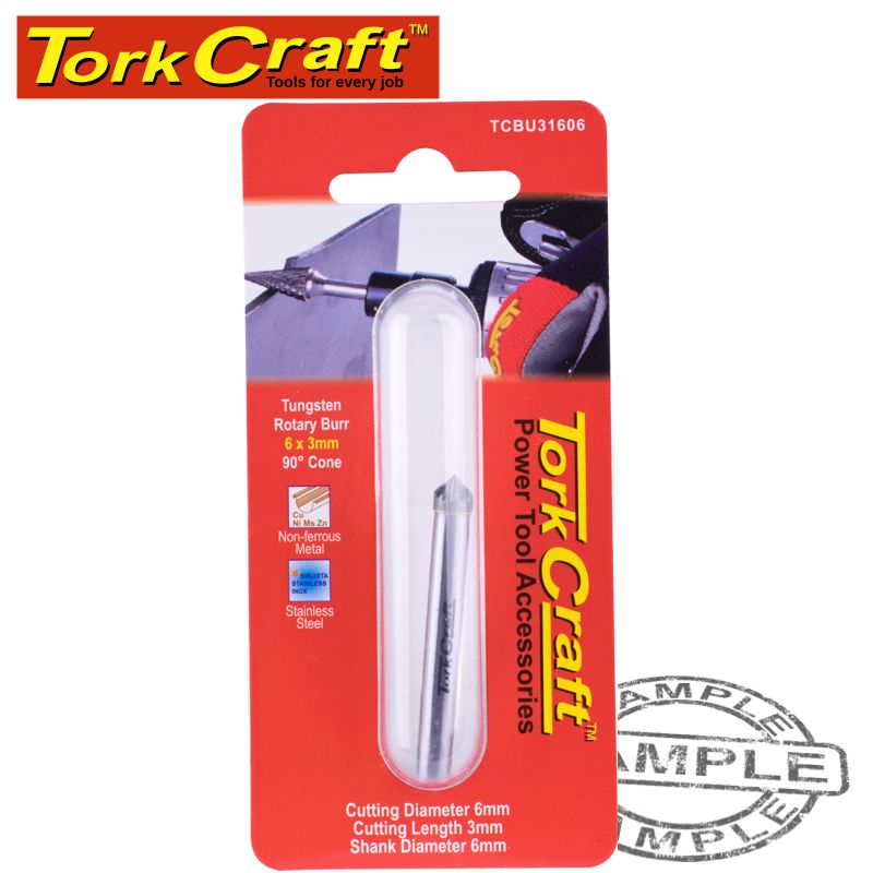 Rotary Burr Tungsten 6X3X6Mm 90 Degree Cone freeshipping - Africa Tool Distributors