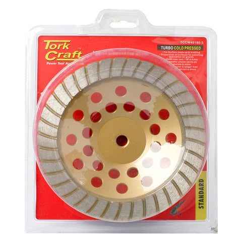 Tork Craft Dia. Cup Wheel 180Mm X M14 Turbo Cold Pressed freeshipping - Africa Tool Distributors