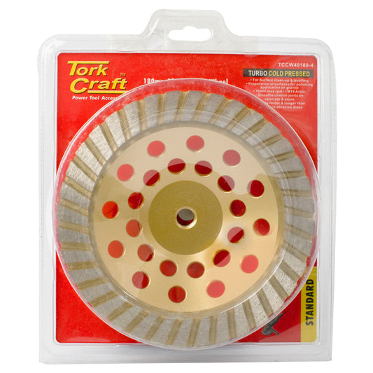 Tork Craft Dia. Cup Wheel 180Mm X M14 Turbo Laser Welded freeshipping - Africa Tool Distributors