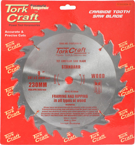 Tork Craft BLADE TCT 230 X 24T 16MM GENERAL PURPOSE RIP