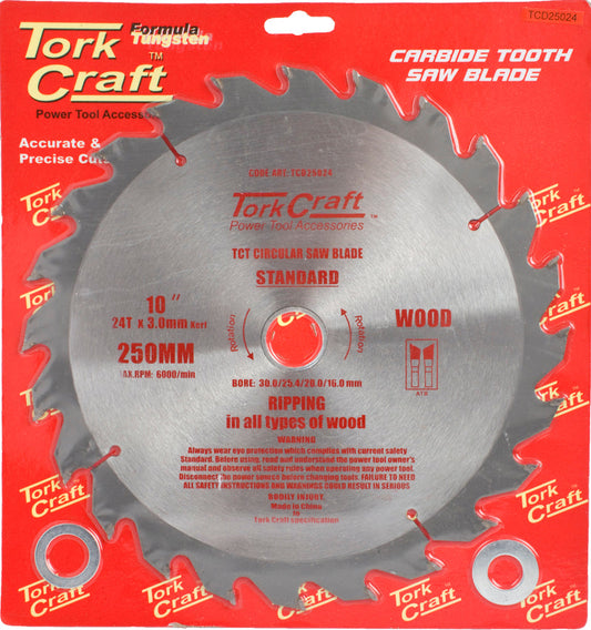 Tork Craft BLADE TCT 250 X 24T 30-16 GENERAL PURPOSE RIP