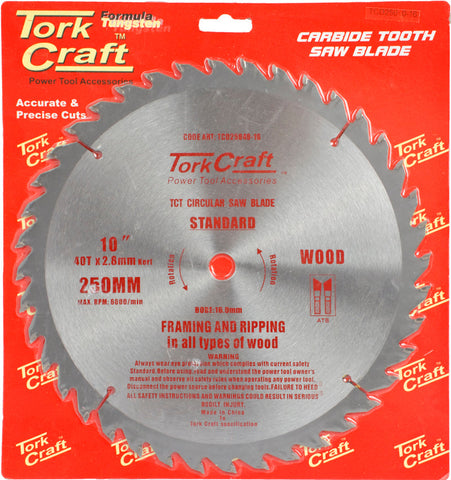 Tork Craft BLADE TCT 250 X 40T 16MM GENERAL PURPOSE COMBINATION