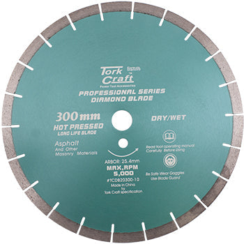 Tork Craft Diamond Blade 300 X 25.4Mm Asphalt Hot Pressed Segmented Tar freeshipping - Africa Tool Distributors