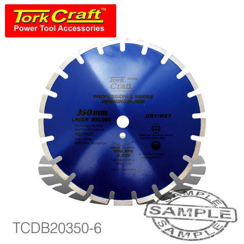 Tork Craft Diamond Blade 350X25.4Mm Asphalt Laser Welded Segmented Tar