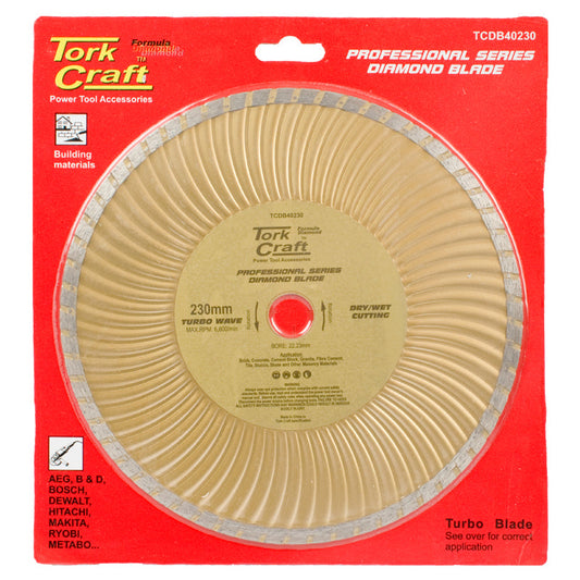 Tork Craft Diamond Blade 230Mm Turbo Wave Profesional freeshipping - Africa Tool Distributors