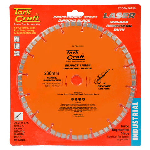 Tork Craft Diamond Blade 230X22.22 Turbo/Segm.Laser freeshipping - Africa Tool Distributors