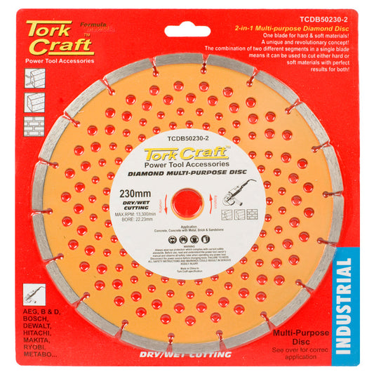 Tork Craft DIAMOND BLADE MULTI PURP.SEGM.230MM HARD & SOFT MAT.