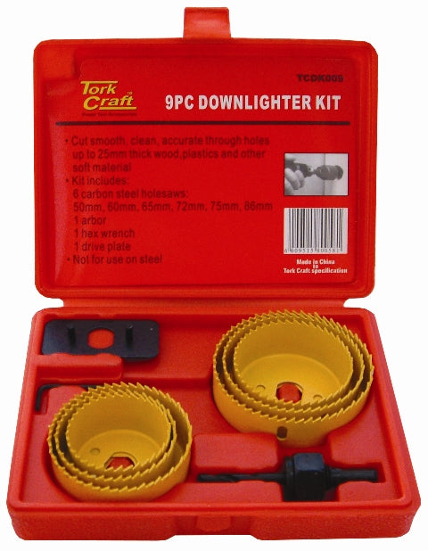 Downlighter Installers Kit 9Pce In Case freeshipping - Africa Tool Distributors