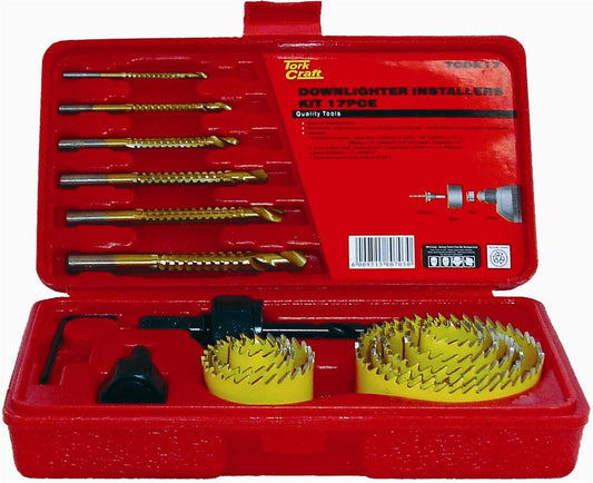 Tork Craft Downlighter Installers Kit W/DR.SAWS 17PCE