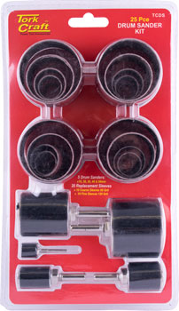 Tork Craft Drum Sander Kit 25PC 15-50MM 
