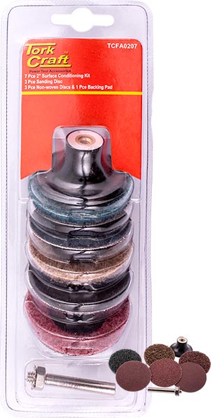 Tork Craft 7Pcs 50Mm Surface Conditioning Kit freeshipping - Africa Tool Distributors