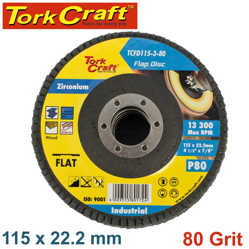 Flap Disc Zirconium 115Mm 80 Grit Flat freeshipping - Africa Tool Distributors