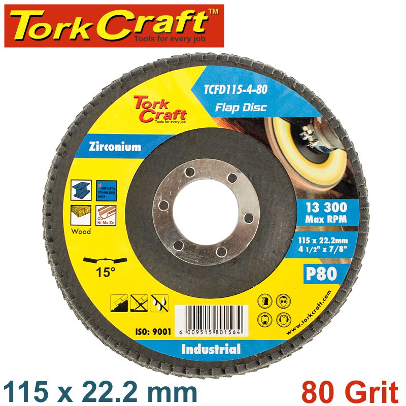 Flap Disc Zirconium 115Mm 80Grit Angled freeshipping - Africa Tool Distributors