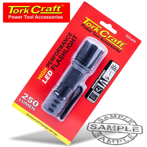 Tork Craft Torch Led Alum. 250Lm Blk Use 3 X Aaa Batteries Tork Craft Flash Light freeshipping - Africa Tool Distributors