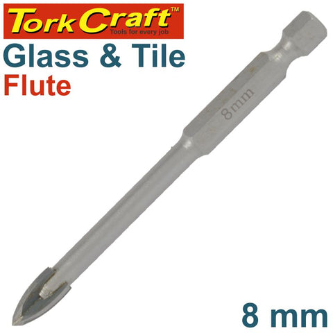 Glass & Tile Drill 8Mm 4 Flute With Hex Shank freeshipping - Africa Tool Distributors