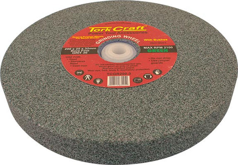 Tork Craft Grinding Wheel 200X25X32Mm Green Coarse 36Gr W/Bushes For Bench Grin freeshipping - Africa Tool Distributors