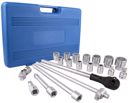 Tork Craft Socket Set 20Pc 3/4' Drive 6Pt 19 - 50Mm In Blow Mould Case freeshipping - Africa Tool Distributors