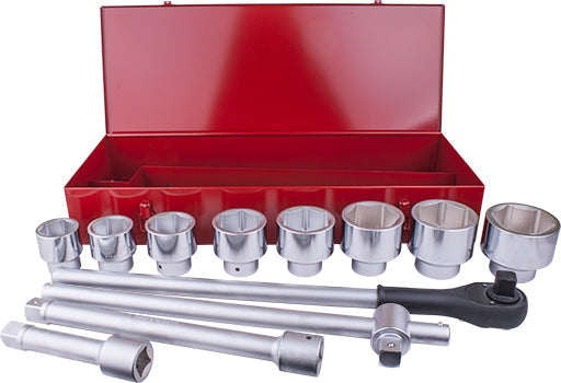 Socket Set 12Pc 1' Drive 6Pt 46 - 80Mm In Metal Case freeshipping - Africa Tool Distributors