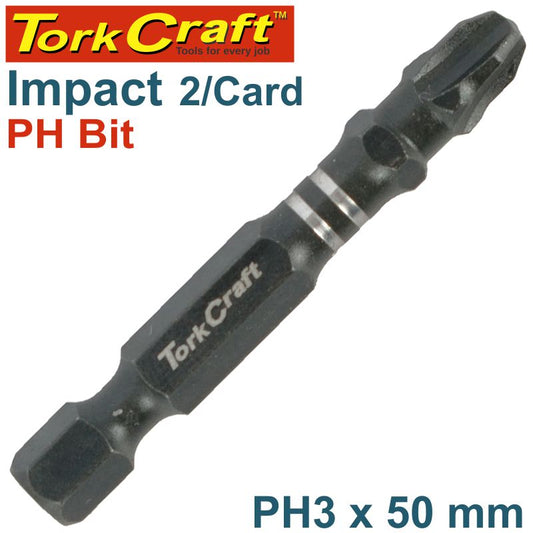 Tork Craft Impact Phil.3 X 50Mm Power Bit 2/Card freeshipping - Africa Tool Distributors