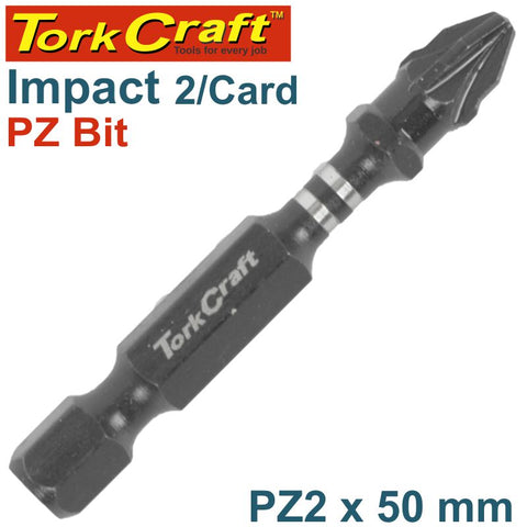 Tork Craft Impact Pozi.2 X 50Mm Power Bit 2/Card freeshipping - Africa Tool Distributors