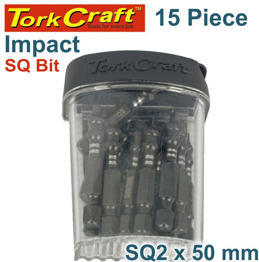 Impact Square Recess Pwr Bit No.2X50Mm Tic Tac Case freeshipping - Africa Tool Distributors