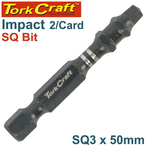 Impact Square Recess Pwr Bit No.3X50Mm 2/Card freeshipping - Africa Tool Distributors