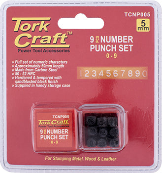 Number Punch Set 5Mm (0-9Mm) Black Finish freeshipping - Africa Tool Distributors