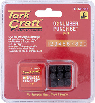 Number Punch Set 6Mm (0-9Mm) Black Finish freeshipping - Africa Tool Distributors