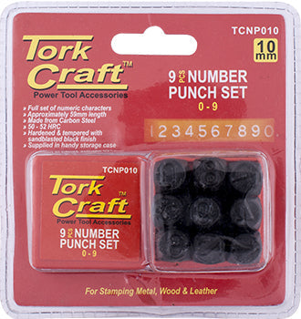 Number Punch Set 10Mm (0-9Mm) Black Finish freeshipping - Africa Tool Distributors