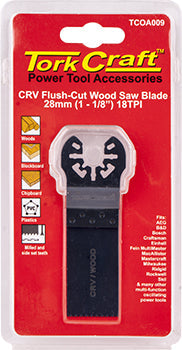 Tork Craft Quick Change Flush Cut Wood Saw Blade 28Mm(1-1/8')18Tpi Crv freeshipping - Africa Tool Distributors