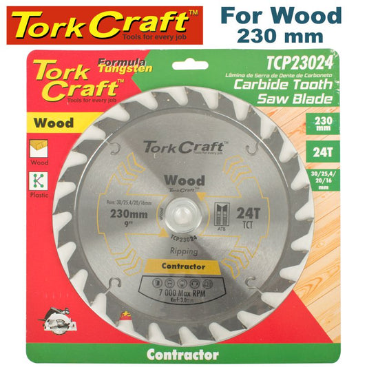 Tork Craft BLADE CONTRACTOR 230X24T 30/1/2 CIRCULAR SAW TCT