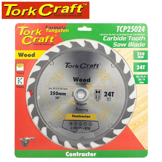Tork Craft BLADE CONTRACTOR 250 X 24T 30/16 CIRCULAR SAW TCT